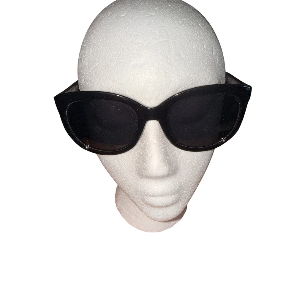 Beach City Preppy Fossil 53879 Black Cat Eye Sunglasses‎ 53-21-146 Retro